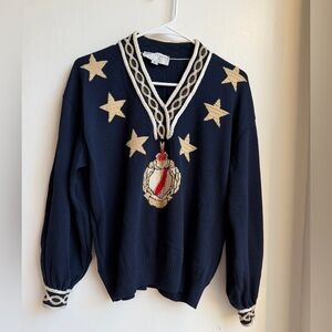 St. John Sportswear by Marie Gray Pullover Sweater – Women’s Size P – Navy